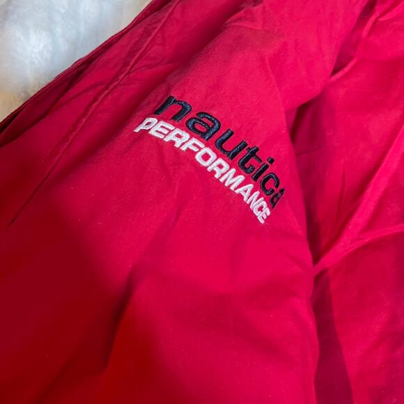 NAUTICA Reversible Hydro Race Windbreaker Jacket Button Zip 90s Vintage 1997 XL - Picture 5 of 11